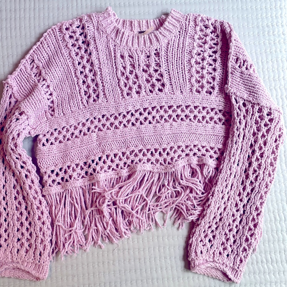 Free People High Love Crochet Sweater